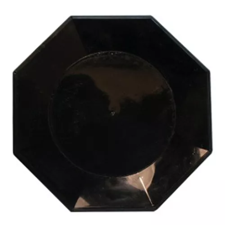 PLATO OCTOG. NEGRO 17 CM X10