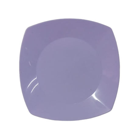 PLATO 17 CM CUADRADO X10 LILA PASTEL