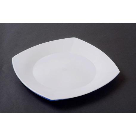 PLATO 22 CM CUADRADO X10 BLANCO