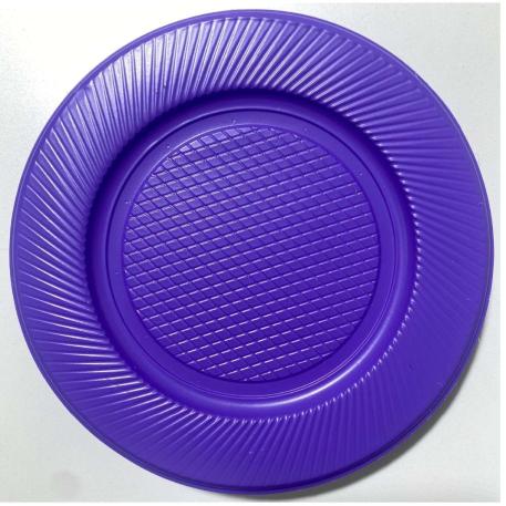 PLATO PLASTICO 17 CM VIOLETA X100