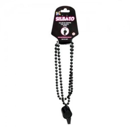 COLLAR CON SILBATO NEGRO 80CM
