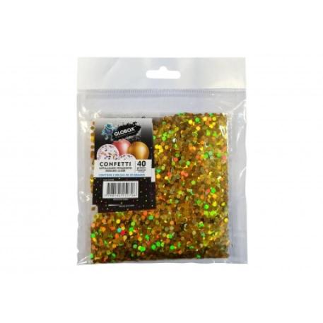 CONFETTI HEXAGONAL 2 PACK X20 - DORADO