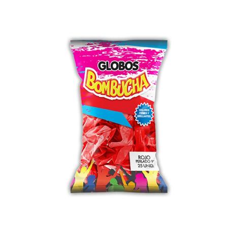 BOMBUCHA PERLADO 9 ROJO X 25