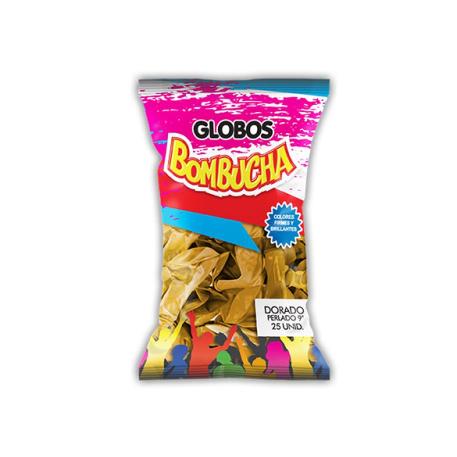 BOMBUCHA PERLADO 9 DORADO X 25