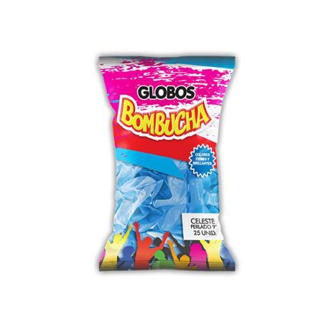 BOMBUCHA PERLADO 9 CELESTE X 25