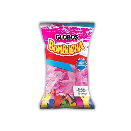 BOMBUCHA PERLADO 9 ROSA X 25