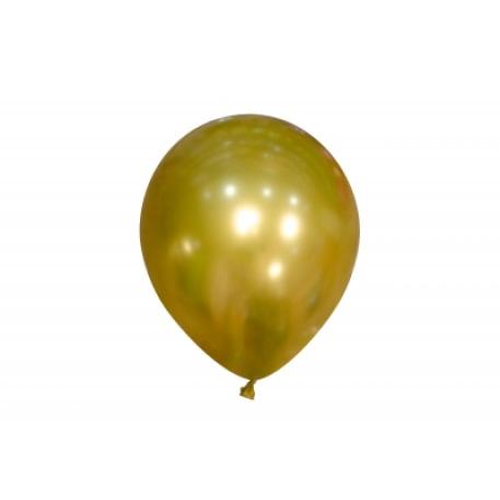 GLOBO CROMO REFLEX 12´DORADO X 10 UN