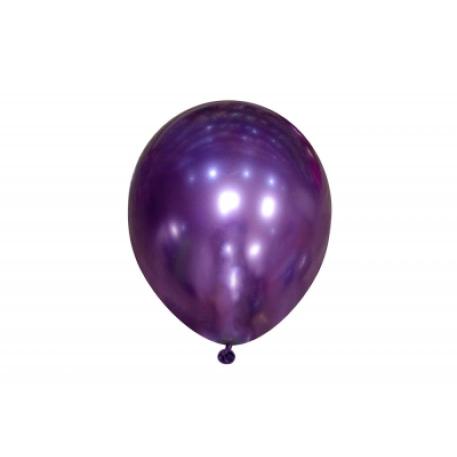 GLOBO CROMO REFLEX 12´PURPURA X 10 UN