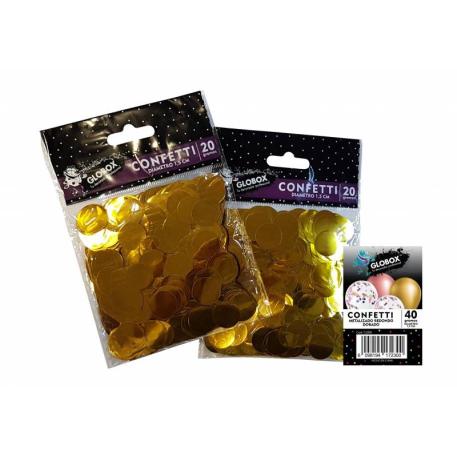 CONFETTI 1,5CM 2 PACK X20 - DORADO