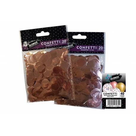 CONFETTI 1,5CM 2 PACK X20 - ROSA GOLD