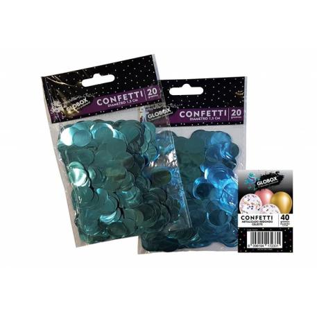 CONFETTI 1,5CM 2 PACK X20 - CELESTE