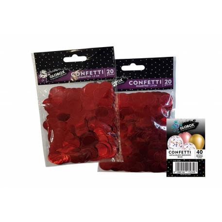 CONFETTI 1,5CM 2 PACK X20 - ROJO