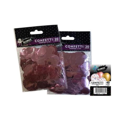 CONFETTI 1,5CM 2 PACK X20 - ROSA