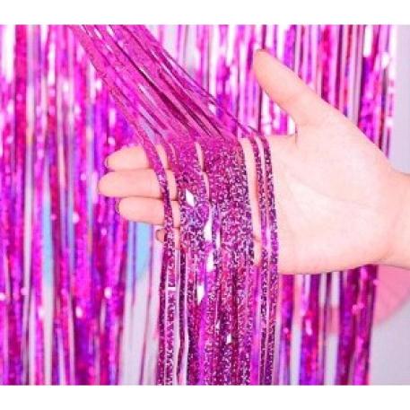 CORTINA HOLOGRAFICA FUCSIA 100x200cm
