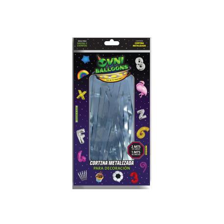 CORTINA 2 X 1 MT OVNI CELESTE PASTEL