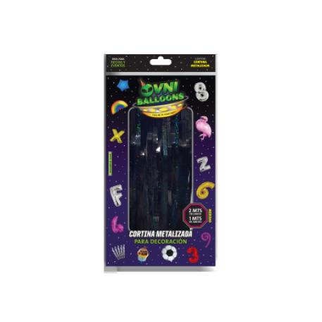 CORTINA 2 X 1 MT OVNI NEGRA