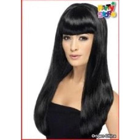 PELUCA LARGO NEGRO