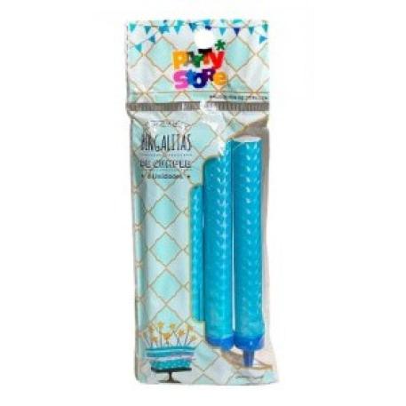 BENGALA HOL. CELESTE LLAMA CEL X 4