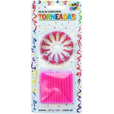 VELA TORN. FUCSIA C/12 BASES X24