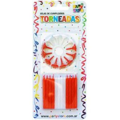 VELA TORN. ROJA/BLANCA C/12 BASES X24