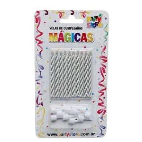 VELAS MAGICAS BLANCAS X10