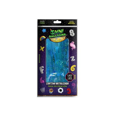 CORTINA 2 X 1 MT OVNI CELESTE