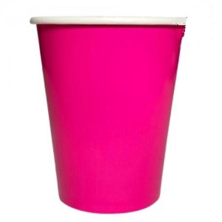 VASO POLIPAPEL LAMINADO FUCSIA X6