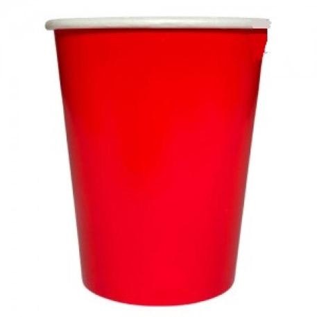VASO POLIPAPEL LAMINADO ROJO X6
