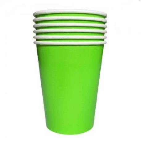VASO POLIPAPEL LAMINADO VERDE MZ X6