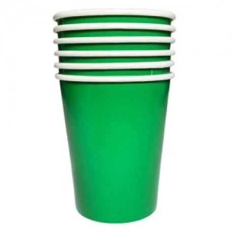 VASO POLIPAPEL LAMINADO VERDE X6