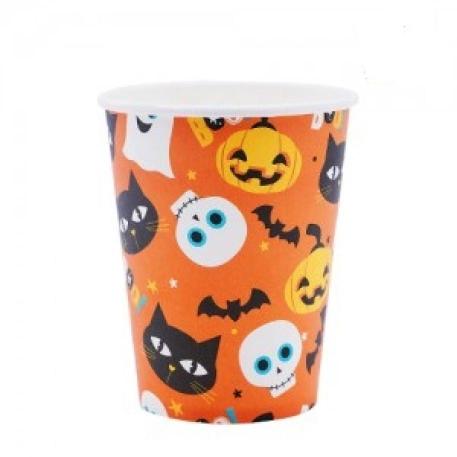 VASO POLIPAPEL BOO HALLOWEEN X6