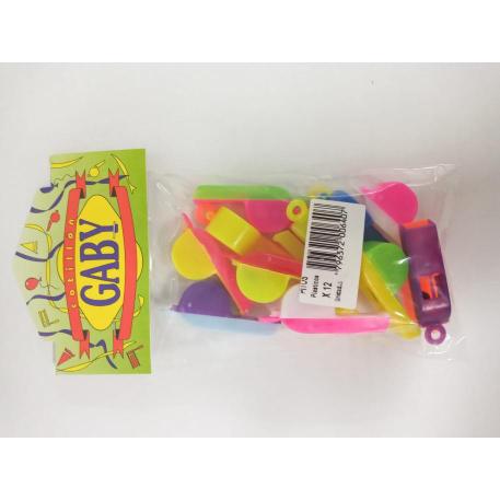 SONIDO / PITO PLASTICO X12