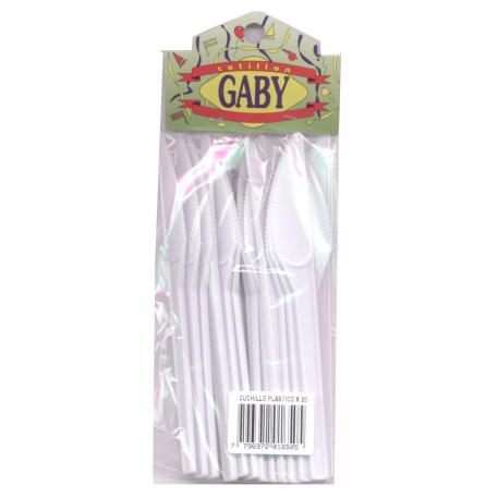 CUBIERTO / CUCHILLO PLASTICO X20