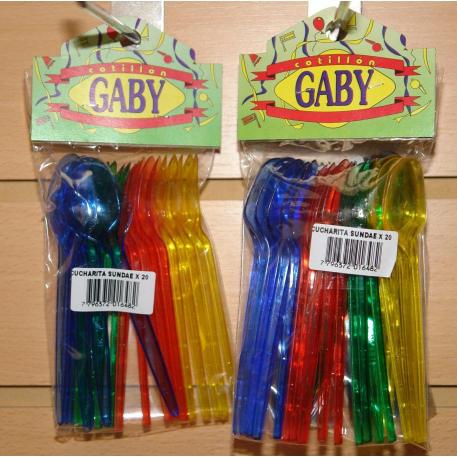 CUBIERTO / CUCHARITA SUNDAE COLOR X20