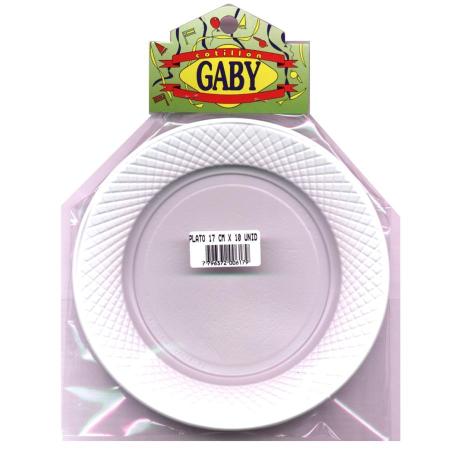 PLATO PLASTICO 17CM BCO X20