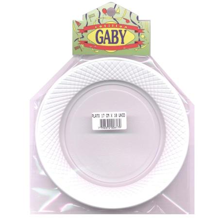 PLATO PLASTICO 17CM BCO X50