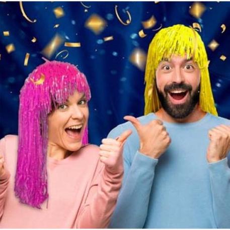 PELUCA PLASTICA COLORES SURTIDOS