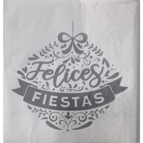 SERVILLETA 33X33X20 FELICES FIESTAS