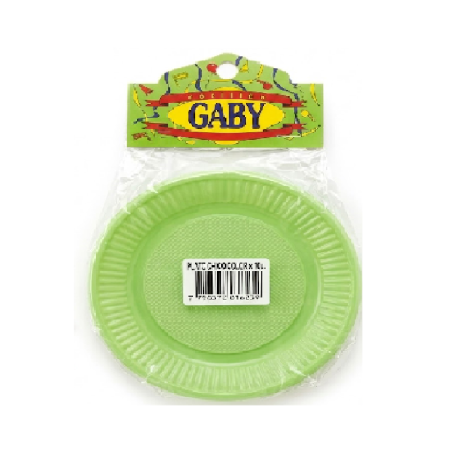 PLATO PLASTICO 17CM COLOR X10