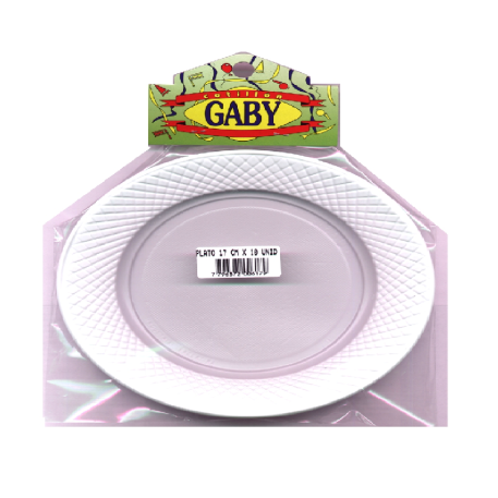 PLATO PLASTICO 17CM BCO X20