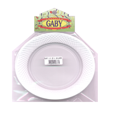 PLATO PLASTICO 17CM BCO X50