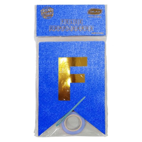 BANDERIN FC GLITTER AZUL X 1