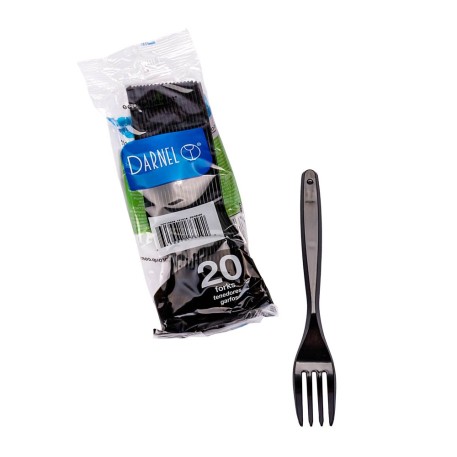 CUB.TENEDOR NEGRO X 20 -DAR-