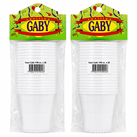 VASO 110CC BLANCO CAFE X20